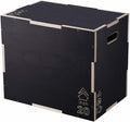 Plyometric Jump Box 3-in-1, 24/20/16 Inch Wood Plyo Box, Fitness Step Platform, Agility Training Box - Home Gym, Strength & Conditioning, Black