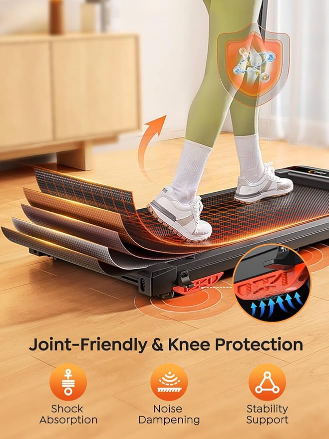 Walking Pad Treadmill with 9% Incline & Dual LED Display, 4 in 1 Foldable Treadmill with Handle bar for Home/Office, 3.5HP Portable Under Desk Treadmills with Magnetic Remote & APP Control