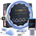 U5 Smart Weighted Hula Hoop with Counter & Waist Trimmer – 16 Knots, 28"–46" Adjustable Infinity Hoop Plus Size, Quiet Rubberized Wheels, Ab Workout Fitness, Weight Loss, Abdominal Toner