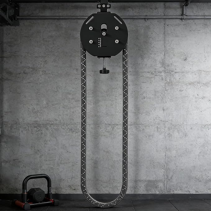 Endless Rope Trainer Machine,0-30kg Adjusted Resistance,Athletes Suspension Pulley Trainer,330lb Load Capacity,for Grip Arms Back and Core Strength