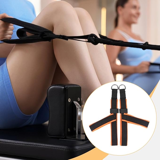 Y Shape Women Pilates Auxiliary Straps with Locking Function Multifunctional for Strength Training and Stretching Anti Slip