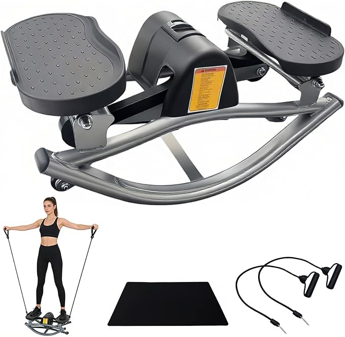 Rock Stepper - Lateral Rocking Fitness for Knees and Joints, Home Workout Machine, Portable Compact Side-to-Side for Legs, Glutes, Absz, Low-Impact Lateral Steppers