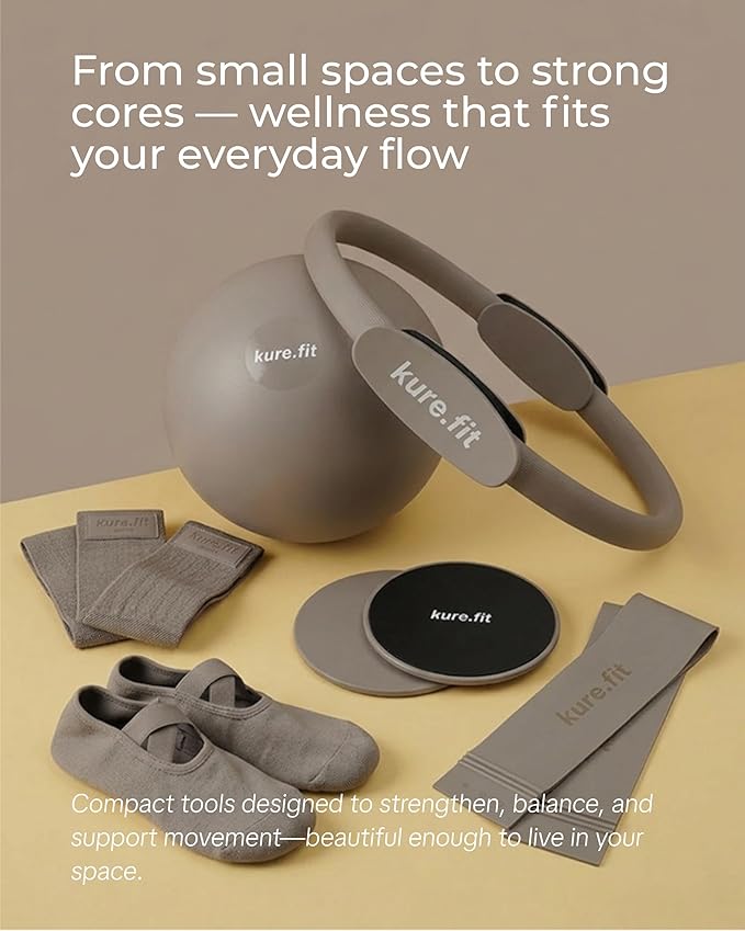 Pilates Kit for Women – Home Pilates Equipment Set with Ring, Ball & Resistance Bands | Pilates Starter Kit with Accessories in Gift Box