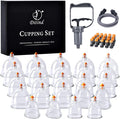 Ditind Cupping Therapy Set, 24 Pcs Cupping Set, Professional Cupping Kit for Massage Therapy, Portable Upgrade Cupping with Case, Pump Suction Cups for Cellulite Muscle Pain Relief Physical Therapy