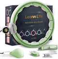 U5 Smart Weighted Hula Hoop with Counter – 16 Knots, 28"–46" Adjustable Infinity Hoop Plus Size, Quiet Rubberized Wheels, Ab Workout, Home & Outdoor Fitness, Weight Loss, Abdominal Toner