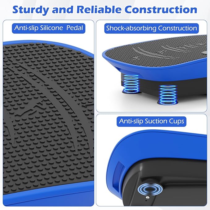 Goplus Vibration Plate Exercise Machine, Vibrating Platform for Lymphatic Drainage w/Remote, LED Display, Home Workout Full Body Shake Board for Weight Loss