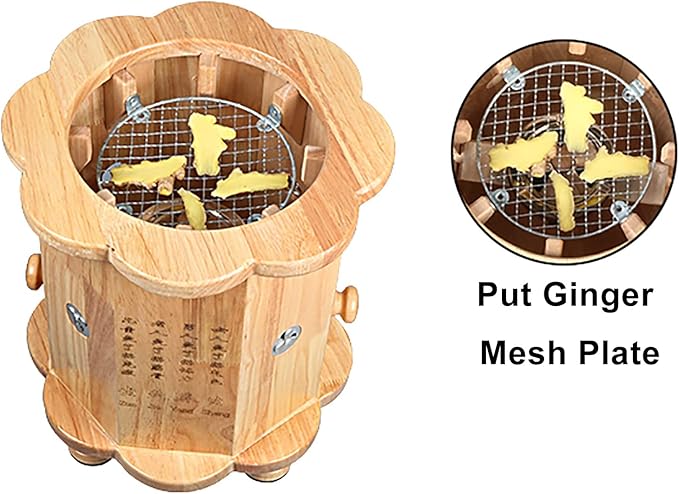 Moxibustion Stool for Mild Therapy - Heating Sit Chair for Meditation, Yoga, Relaxation - Moxa Cone Burner Box - Sitting Bench