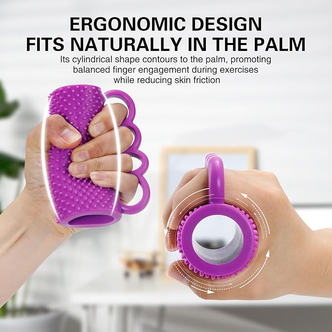 Hand Therapy Grip Ball for Stroke, Arthritis, Carpal Tunnel Pain Relief Recovery, Hand Squeeze Ball for Physical Therapy, Exercise Stress Balls for Adults, Improve Flexibility & Grip Strength