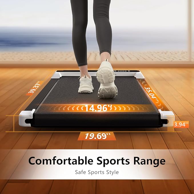 Walking Pad 2 in 1 for Walking and Jogging, Under Desk Treadmill for Home Office with Remote Control, Portable Walking Pad Treadmill in LED Display