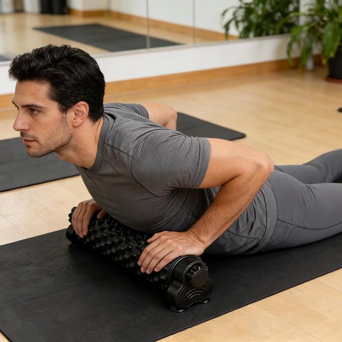 Leg Foam Roller - Muscle Tension Release System, Suction Anchored Base Design, Physical Rolling Massage Device, Flexible Stretch Training Aid | Versatile Home Gym Fitness Workout Practice