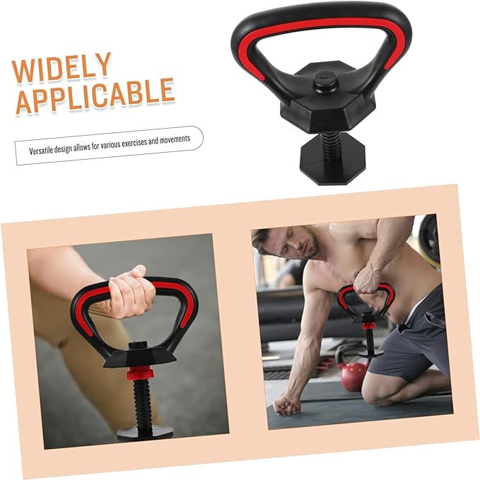 Milisten Adjustable Kettlebell Handle Set Ergonomic Powder Coated Kettlebell Equipment for Strength Training and Fitness Workouts