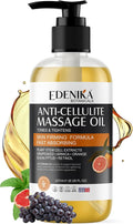 Firming Anti Cellulite Massage Oil, Grapeseed Oil, Caffeine, Plant Stem Cells & Retinol, Supports Tighter, Smoother-Looking Skin on Body, Legs, Thighs & Buttocks, 8 Fl Oz