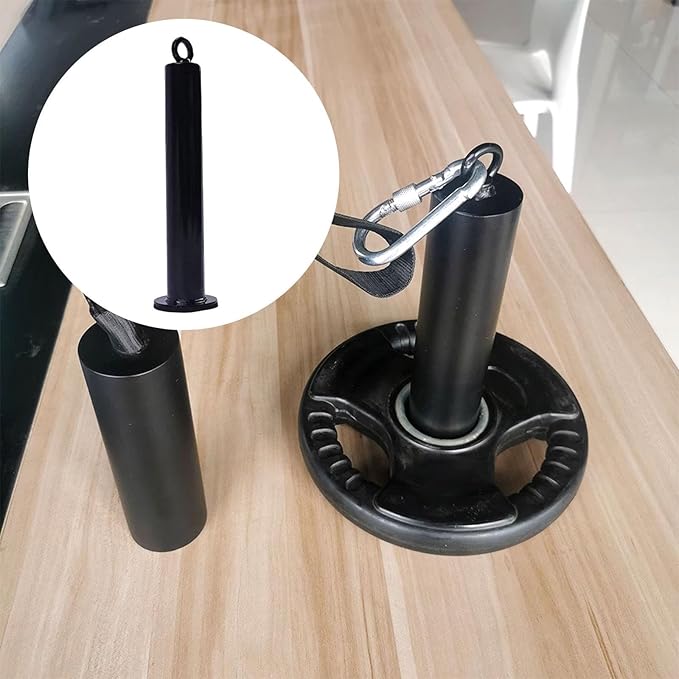 Colaxi Weight Loading Pin Pulley Cable Machine Attachment Strength Training Black,Home Gym Workout Equipment for Power Bar Training