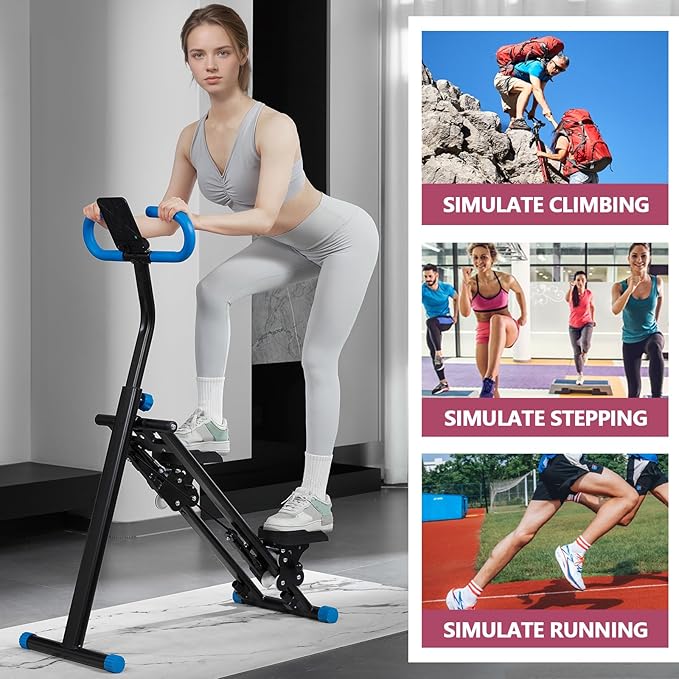 Stair Stepper for Home,Vertical Climber Workout Machine,Stair Stepper with Handlebar for Full-Body Exercise Stair Stepper with Stable Frame Adjustable Handlebar (Blue)