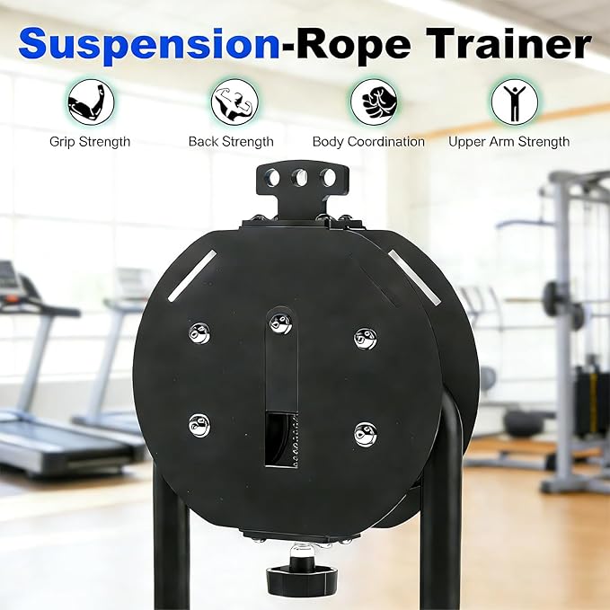 Endless Rope Trainer, Home Gym Equipment, Pulley Cable Machine System with Adjustable Resistance, Portable Rope Exercise System for Home Gym, for Arm, Back & Grip Training