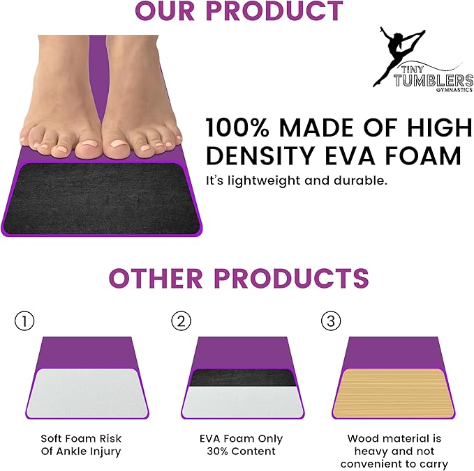 Artistic Gymnastics Beam for Home - 210/240/270/300 - Amazing Balance Equipment for Kids at Home - Faux Suede, High Density EVA Foam - Carrying Straps