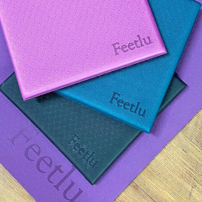 Yoga Knee Pad Cushion Exercise Knee Pad Folding, 1/2" Thick 24"x12" Eliminate Pain During Yoga or Exercise Workout– Extra Thick Padding& Support for Yoga Pilates, Fitness Exercise
