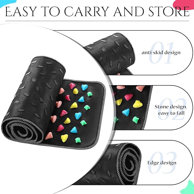 TrelaCo Foot Massage Mat Reflexology Walk Stone Road Foot Massage Acupoint Mat for Acupressure Relaxes for Long Sitting Elderly Students and Office Workers (13.78 x 47.24 Inches)