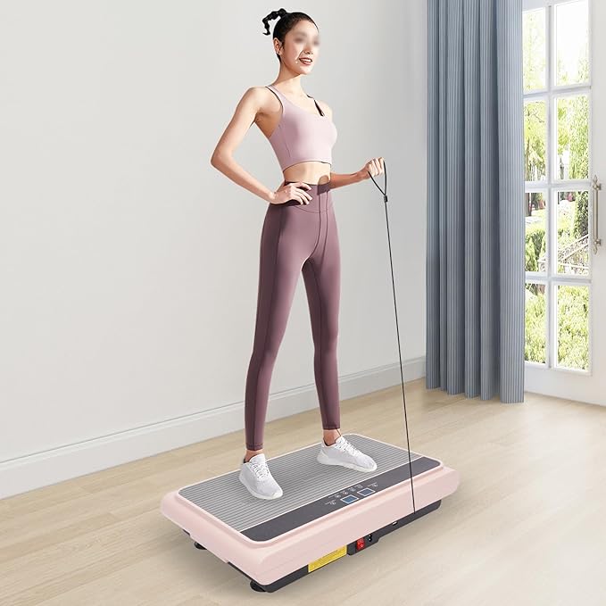 Vibration Plate Exercise Machine, Low Noise Whole Body Workout Vibration Fitness Platform with 5 Vibration Modes Remote, for Weight Loss Shaping Toning Wellness Home & Gym Workout