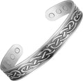 Earth Therapy Pure Copper Celtic Pewter Magnetic Bracelet – Unisex Sport Band with Ultra Strength Magnets - Adjustable