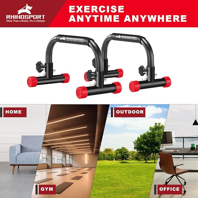 Parallettes Bars Dip Calisthenics Push Up Bars Calisthenics Equipment 10.2 in High 300Kg/661lbs Weight Capacity Strength Training Home Gym Workouts [19.6x10.2x10.2 in]