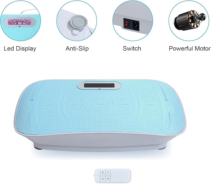 Full Body Vibration Platform Crazy Fitness Massage 10-Frequency Weight Loss & Fat Burner Shaking Machine for Unisex