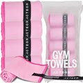 Acteon Microfiber Gym Towels 5 Pack – Quick Dry, Silver ION Odor-Free, Super Absorbent Sweat Towels for Women, Workout, Yoga, Pilates, Tennis, Running, Swimming, Travel – 16x30.5 Inch (Lavender Rose)