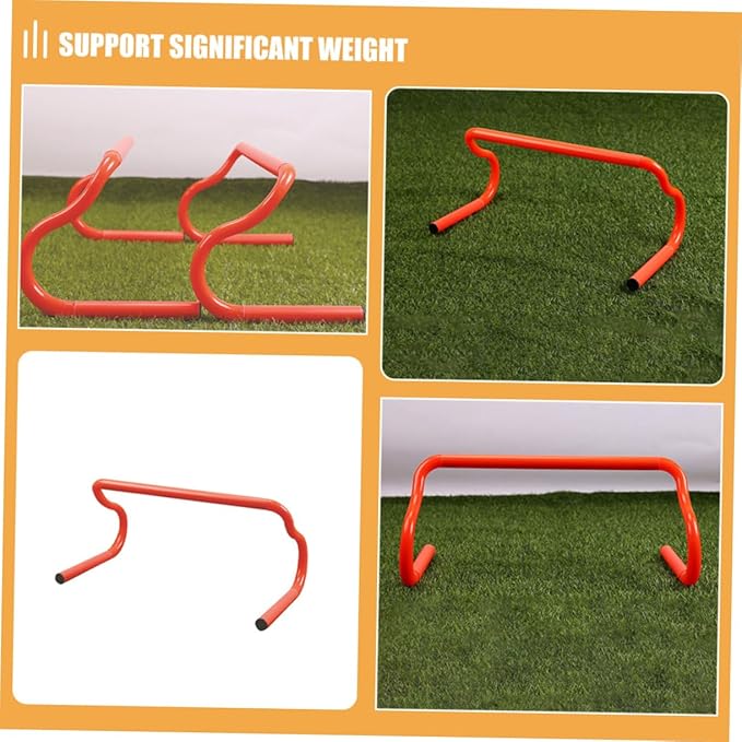 Yardwe 3pcs Adjustable Hurdles Set for Soccer Basketball and Football Training Portable Detachable Agility Equipment for Speed and Agility Drills Lightweight and Compact Design