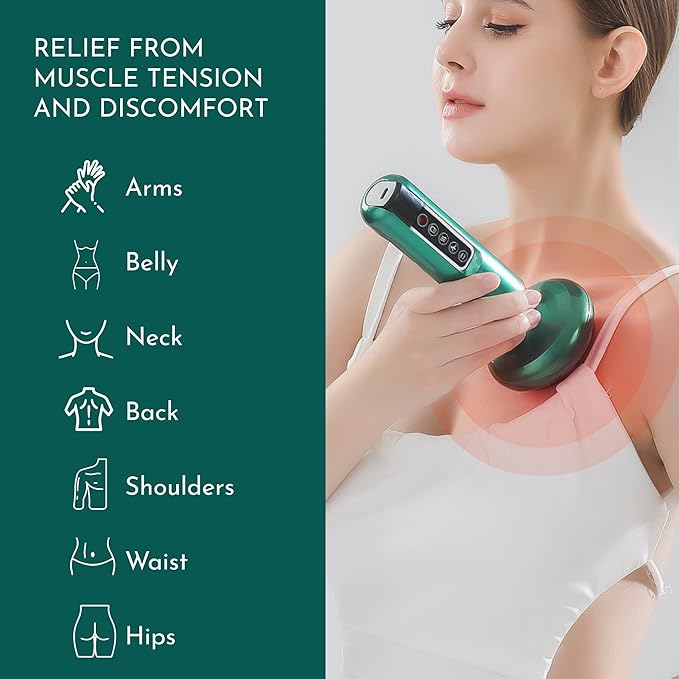 Anti Cellulite Bluile Massager - Handheld Electric Anti-Cellulite Contouring Body Sculpting Machine - Rechargeable Cordless Fat Vacuum Suction Remover Shaping Massage Device