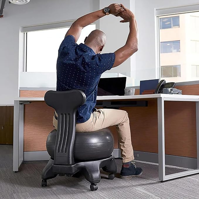Balance Ball Posture Chair,Office Yoga Ball Chair,with Back Support,Ergonomic Exercise Ball Chair, for Adults/Pregnancy
