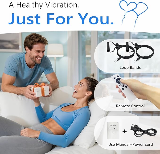 Vibration Plate Exercise Machine, Vibrating Platform for Lymphatic Drainage Weight Loss, 250 Speeds Full Body Workout Vibrated Plates Fitness Platform for Home Women Men