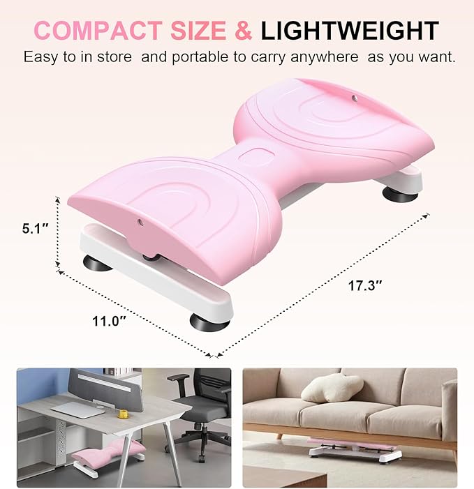 Waist Twist Machine Exercise,Ab Twist Board with Pilates Bar & Resistance Bands,Noiseless Ab Workout Machine For Women&Men Burn Fat,330 Lbs Capacity Fitness Exercise Equipment For Home.
