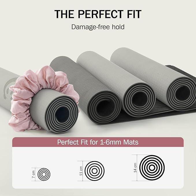 Slim Panda Yoga Mat Scrunchie,Style & Cute Mat Holder,Stretchable Velvet Fabric Fit All Standard Yoga Mats (mat not included)