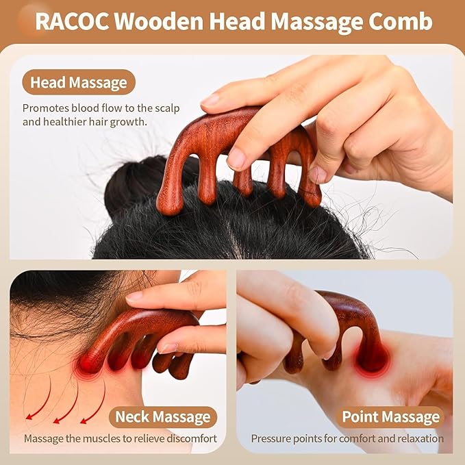 4Pcs Wood Therapy Massage Tools Lymphatic Drainage Massager Wooden Massager Body Sculpting Tools for Maderoterapia,Anti-Cellulite,Pain Relief
