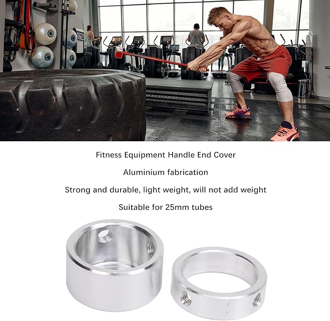 Durable 1-Inch Aluminum Handle End Cover for Fitness Equipment - Lightweight, Easy to Install, and Protective Attachment for Strength Training Machines