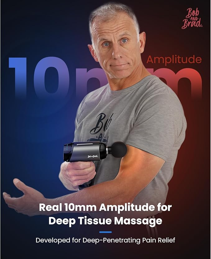 BOB AND BRAD T2 Pro Massage Gun with Heat and Cold, Deep Tissue Percussion Massager Gun for Pain Relief, Muscle Massager, HSA Electric Back Massagers for Professional Athletes FSA Eligible