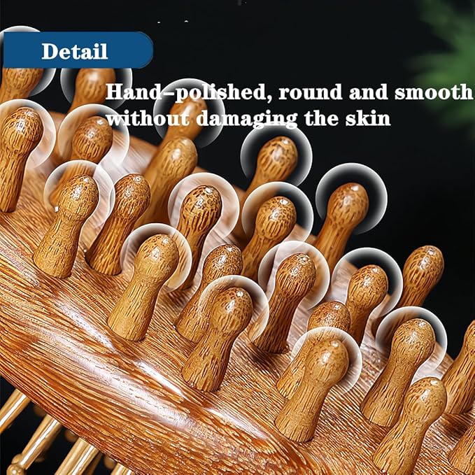 Scalp Massager Hair Growth Brush,Head Massager Scalp Stress Relax Dandruff Comb,Wooden Scalp Exfoliator Head Scratcher,Unisex (Sandalwood)