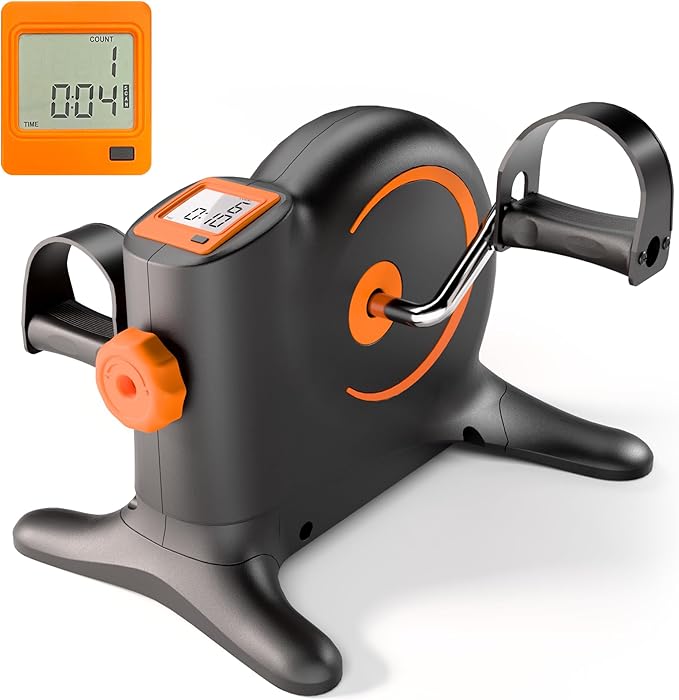 MOMODA Pedal Exerciser Under Desk Exercise Bike for Leg and Arm Cycling and Recovery Exercise