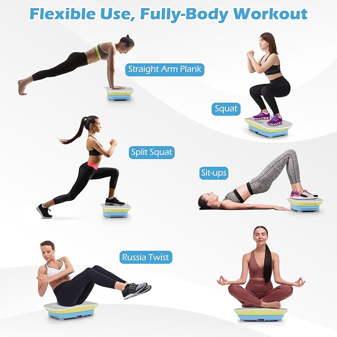 Goplus Vibration Plate Exercise Machine, Vibrating Platform for Lymphatic Drainage w/Remote, LED Display, Home Workout Full Body Shake Board for Weight Loss