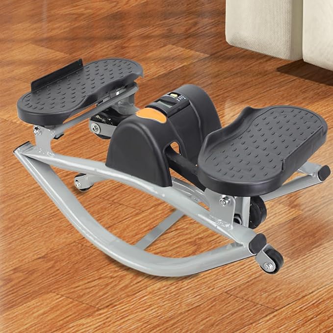 Rock Stepper – Low Shock Lateral Stepper Workout Equipment on Legs and Glutes, Effective Exercise Tool for Home, Apartment, Dorm, Office, or Gym, Enhances Abs, Glute Toning for Women and Men