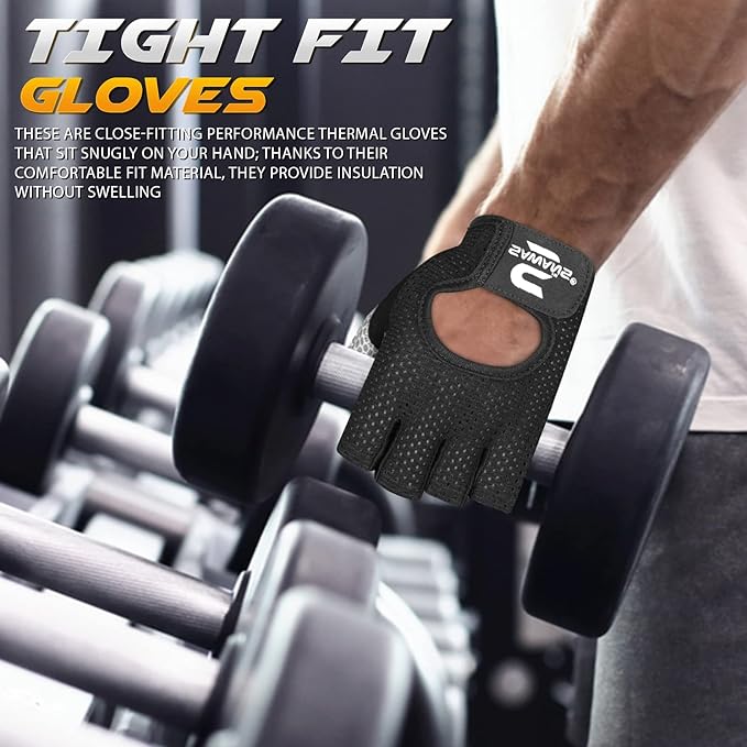 SAWANS Workout Gloves for Men and Women Weight Lifting Gloves Gym Fitness Exercise Cycling Pull ups Microfiber Lightweight Breathable Non-Slip Silicone Padded Palm Grip Protection