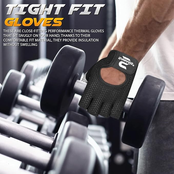 SAWANS Workout Gloves for Men and Women Weight Lifting Gloves Gym Fitness Exercise Cycling Pull ups Microfiber Lightweight Breathable Non-Slip Silicone Padded Palm Grip Protection