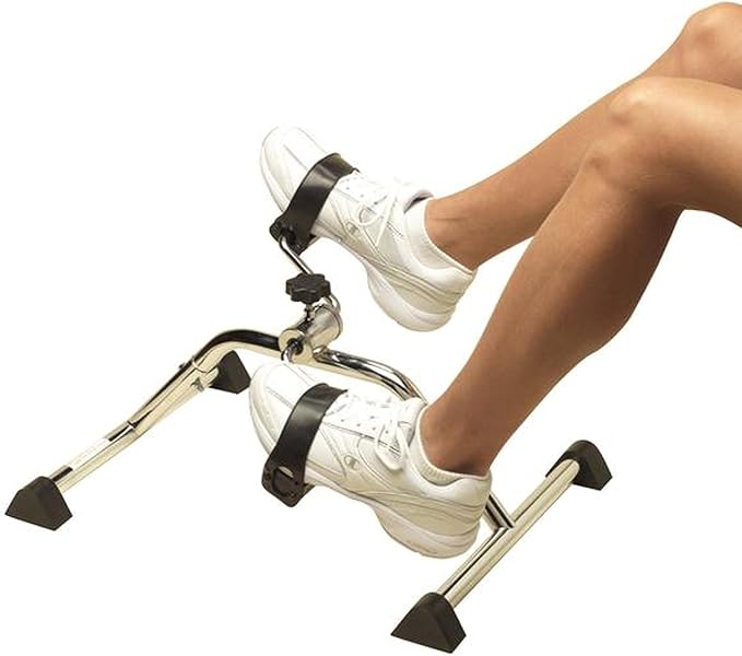PCP Pedal Exerciser Senior Rehab Arm or Leg Conditioning, Chrome