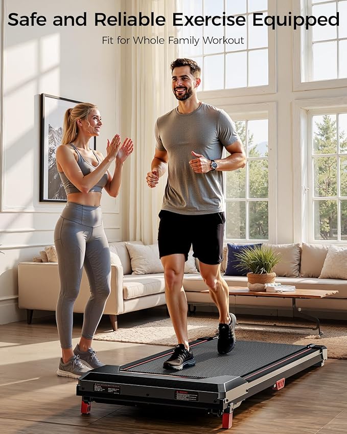 Walking Pad Treadmill,XBD Incline Walking Pads Under Desk 330 Lbs Capacity,2.5HP Portable Treadmill for Home,Remote Control and LED Display