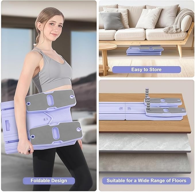 Pilates Reformer Board Set - 2026 Foldable 8-in-1 Pilates Machine for Full Body Workouts, Ab Core Trainer with Resistance Bands, Portable Home Pilates Equipment for Women & Men