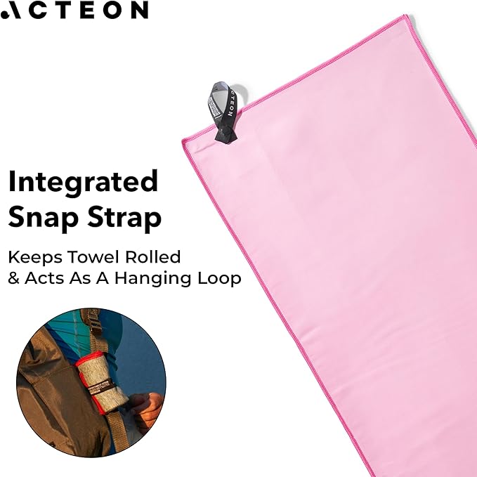 Acteon Microfiber Gym Towels 5 Pack – Quick Dry, Silver ION Odor-Free, Super Absorbent Sweat Towels for Women, Workout, Yoga, Pilates, Tennis, Running, Swimming, Travel – 16x30.5 Inch (Lavender Rose)