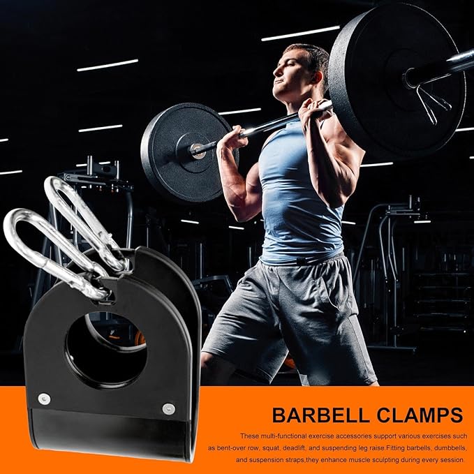 Exercise Gym Clips - Metal Barbells U Clips, Durable Workout Equipment | Multi-Functional Exercise Accessories, Strength Dumbbell Suspension for Training, Fitness Workout, Muscle Sculpting, Gym