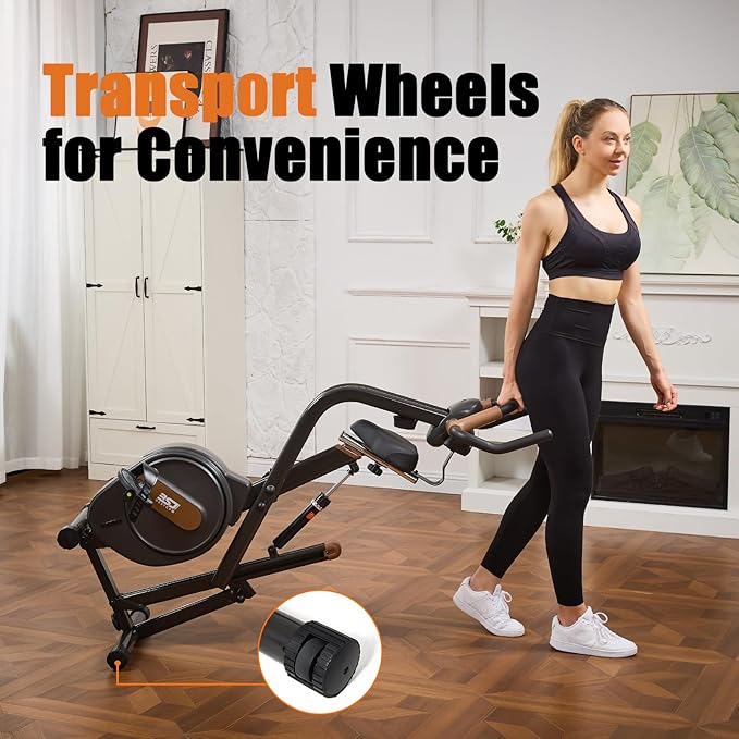 3 in 1 Exercise Bike,Squat Machine,8-level Adjustable Magnetic Bike for Home with App,Squat Rowing Machine, Low Noise Indoor Cycling Bike with 300lbs Weight Capacity,Home Workout Machine