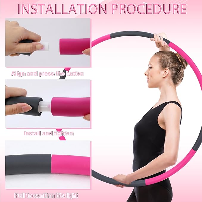 22 Pcs Home Pilates Kit for Women Pilates Equipment Essentials Set with Weighted Exercise Hoop, Figure 8 Resistance Band, Fascia Ball, Exercise Band & Accessories for Workout & Beginner