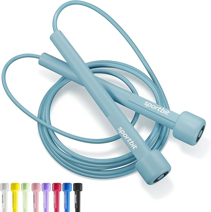 SPORTBIT Adjustable Jump Rope for Fitness and Exercise – Skipping Rope for Cardio, Boxing, and Weight Loss – Speed Rope perfect for Men & Women